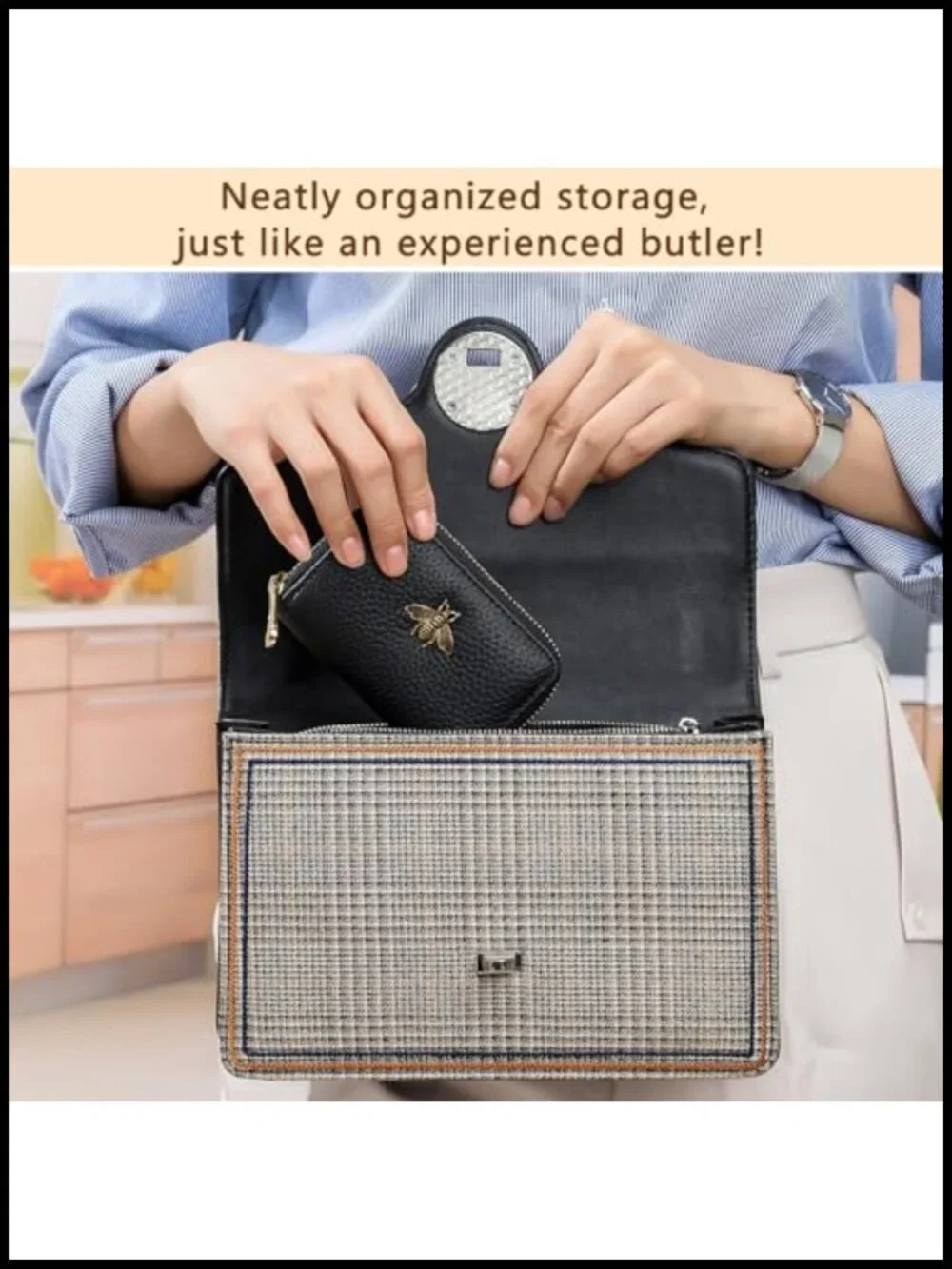 RFID Credit Card Holder Small Leather Zipper Card Case Wallet for Women